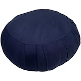 High Quality - Zafu Yoga Meditation Pillow - 15"W x 6"H - Navy - With Carrying Handle - Exclusively by Blowout Bedding RN# 142035