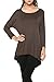 A.S Women's Rayon Span High & Low Tunic with 3/4 Sleeves-Solid-MADE IN USA