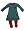 Catimini *Spirit Couleur* Turquoise Cord Dress & Raspberry Legging Set 9m