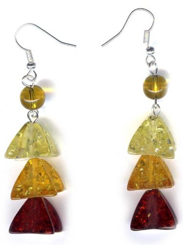 Boucles d’oreilles constituées en résine d’Ambre