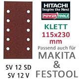 Hitachi SP f. Klett Schwingschleifer 115x230 K40 Schleifpapier [passend für Hitachi, Makita, Festool]