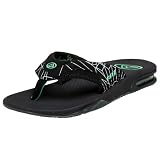 Reef Mens FANNING (DARK PRINTS) BLACK REEFIX 9SR2415D-BRX-41/42 8 UK