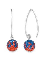 Sterling Silver Swarovski Elements Gainesville Spirit Ball Earrings