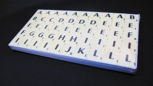 100 Ivory Plastic Scrabble Tiles in Standard Scrabble Quantities