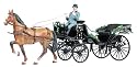 Distler 8730026 - &Ouml;&ndash;sterreichischer Fiaker mit 1 Pferd und Kutscher