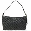 Coach Madison Chevron Nylon Demi Hobo Zip Wristlet Bag 46716 Black