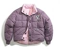 Puffa Junior Oak Reversible Jacket in Mulberry/Blossom Pokadot size Large 8-9 years