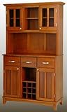 Cottage Oak Top on Cottage Oak Server and Two Door Hutch by Home Styles - M ....