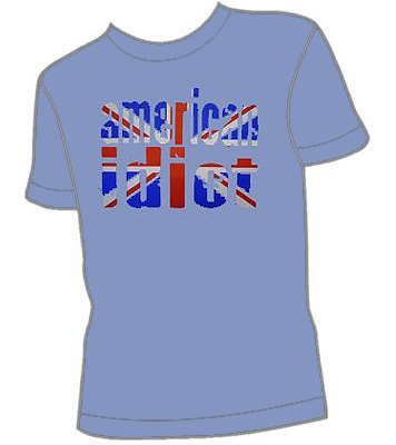 Green Day T-Shirt – Union Jack Idiot (Light Blue) Mens