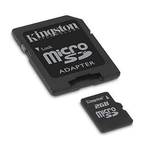Kingston 2GB microSD Memory Card w/SD Adapter