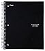 Five Star Spiral Notebooks, 3 Subject, Wide Ruled Paper, 150 Sheets, 10-1/2