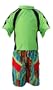 MaxOut UPF 50+, UV Protective Boy's 2 pc Set: Short Sleeved Shirt& Board Shorts (Sizes 6 mos-7)