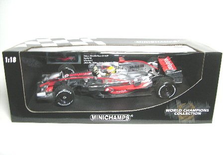 【MINICHAMPS/ミニチャンプス】ワールドチャンピオン 1/18 ボーダフォン マクラーレン メルセデス MP4-23 (2008 ブラジルGP/No.22) ・L.ハミルトン