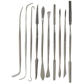 10 Deluxe Dental Tools - Carvers, Scrapers and Spatulas