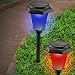 Color Changing Solar Powered Yard and Garden Lights Set of 2 Automatically Turns on at dusk Turns off at dawn Rainbow Colors
