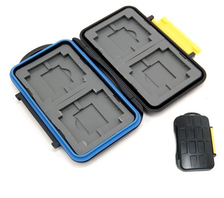 CowboyStudio Professional Rubber Sealed, Water Proof Memory Card Case for 4 PCS 