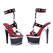 6 Inch Sexy High Heel Shoes Stripper Rock Star Sandals Texture Platform