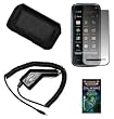 Cell Phone Accessories Bundle for Nokia 5800 XpressMusic (Includes; Premium Leather Side Carry Case, Rapid Car Charger, Custom LCD Screen Protector, Generation X Antenna Booster)