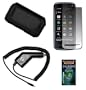 Cell Phone Accessories Bundle for Nokia 5800 XpressMusic (Includes; Premium Leather Side Carry Case, Rapid Car Charger, Custom LCD Screen Protector, Generation X Antenna Booster)