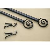 A&F Rod D�cor - NEW Decorative Curtain Rod #27, 66-120 inch, black by 
