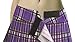 Purple Plus Size Schoolgirl Tartan Plaid Pleated Mini Skirt Purple