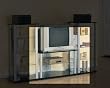 Silver and Black TV Stand By Coaster Furniture