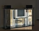 Silver and Black Finish TV Stand