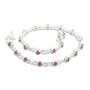 Sterling Silver 3cttw Genuine Ruby Tennis Link Bracelet 7.5"