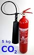 Feuerl�scher CO2/Kohlendioxid GS-5x B, 5kg mit Instandhaltungsplakette
