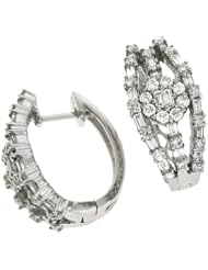 14K White Gold 1.42cttw Round Diamond Earring