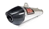 New Genuine Yoshimura Exhaust / R-55 Stainless/Stainless Slip-On Carbon Cap - 600 / ROAD - SUZUKI - GSX-R600 - 2008 / Purchase Any Yoshimura Product From World of Powersports and Receive a Free Powersports T-Shirt / Pt # 1170285