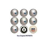 New England Patriots NFL Licensed Billia Ball Set of 9 (7 Team, 1 Cue,1 Eight Ball)