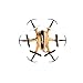 JJRC H20 Nano Hexacopter 2.4G 4CH 6Axis Headless Mode RTF RC Quadcopters with 4 LED lights and 2 batteries Red (Golden)