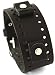 Nemesis Black Wide Leather Cuff Wrist Watch Band