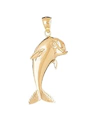 CleverEves 14K Gold Pendant Dolphins 6.8 - Gram(s)