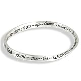 Serenity Prayer Silver Bangle Bracelet