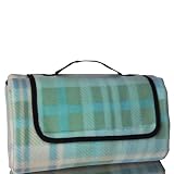 ATAYA Outdoor Camping Picnic Blanket w/Waterproof Backing & Carrying Strap,100% Polyester, Plaid, 51x59 Inch 85038112