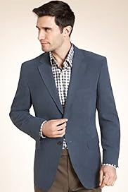 2 Button Slim Fit Suede Jacket