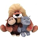 The Lion Sleeps Tonight Musical Jungle Animals Gift Set - Great Christmas Holiday Gift Idea for Kids