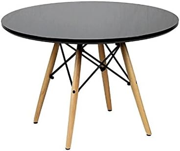 Modern Retro Childrens Kids Eames Chelsea DSW Table Black White MDF Glossy (Black)