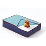 BLANKET CHEST 70L X 46 X 15CM PDQ - DARK BLUE/TURQUOISE