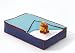 BLANKET CHEST 70L X 46 X 15CM PDQ - DARK BLUE/TURQUOISE
