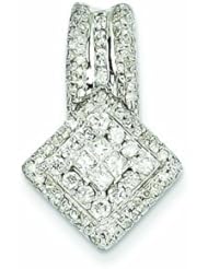 1 Carat 14K White Gold Diamond Pendant