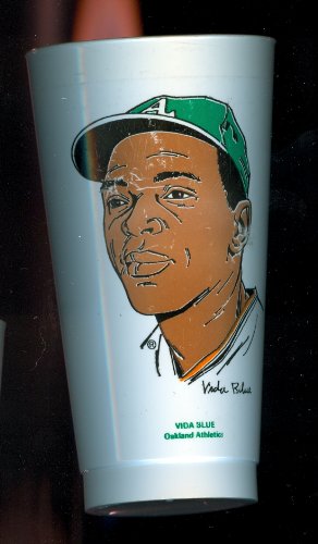 1972 Vida Blue Oakland Athletics 7 Eleven Baseball Cup