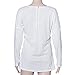 Creazy® Womens Heart Printing Zipper Round Neck Shirt Blouse Tops T Shirt (M, White)