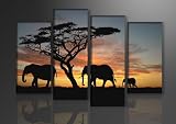 Image sur toile 130 x 80 cm Modèle N° XXL 6066 l'Afrique Tableaux pour la mur, encadrés, prêts à poser, tout les images sur châssis géant bois véritable.