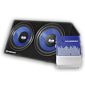 MTX Magnum Audio MB212P Magna Bass Package Dual 12" sealed enclosure with 250-watt mono amplifier