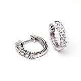 0.45 Carat 14KWG Diamond Hoop Earrings