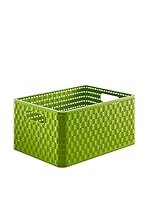 Rotho Set Caja de Almacenamiento 3 Uds. Country Rattan Stil A4 18 L Verde