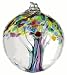 Kitras Art Glass - FAMILY TREE OF ENCHANTMENT WITCH BALL - Old English - Hand Blown Glass Hanging Ornament-OR-TREE-06-FA